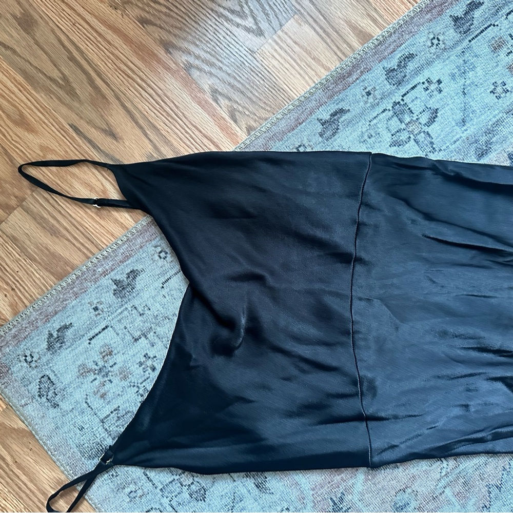 Silky black formal dress